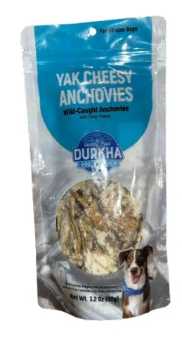 1ea 3.2oz Durkha Yak Cheesy Anchovies - Treats